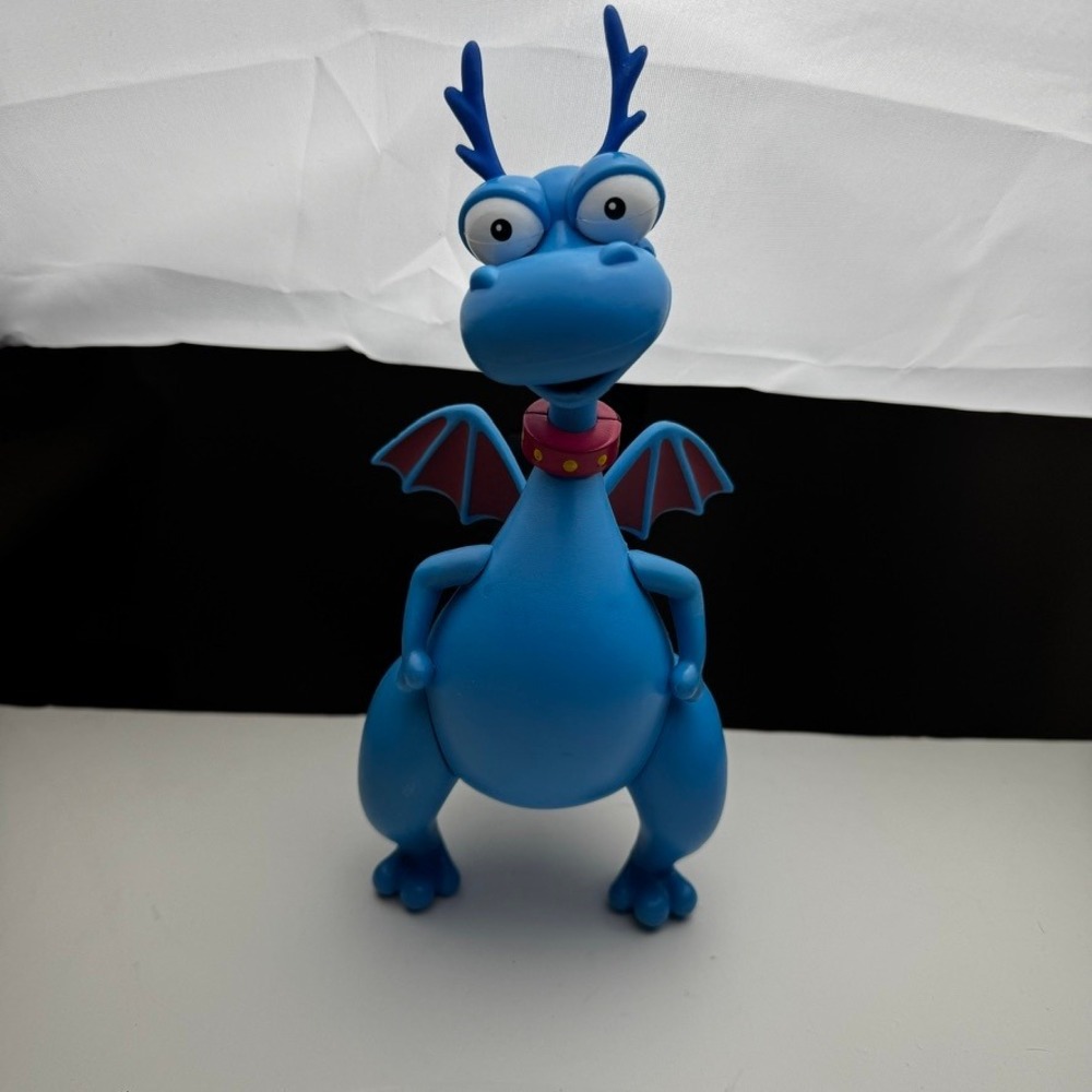 Disney Doc McStuffins Stuffy the Blue Dragon Action Figure Toy Blue Red Collar